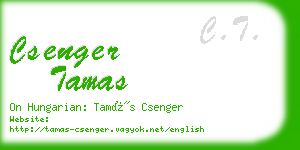 csenger tamas business card